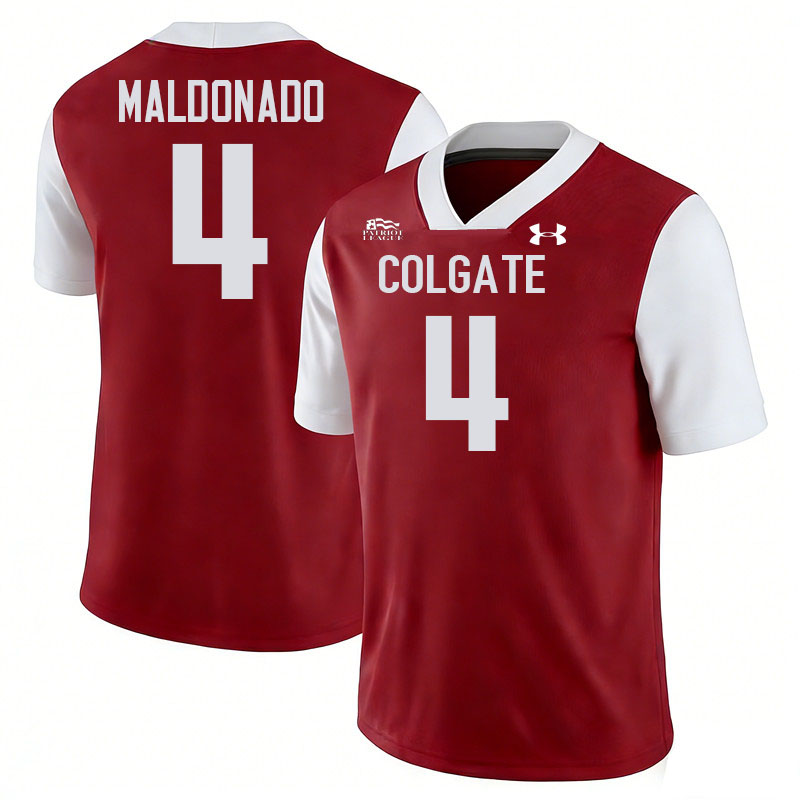 Colgate Raiders #4 Marco Maldonado College Football Jerseys,Uniforms-Red